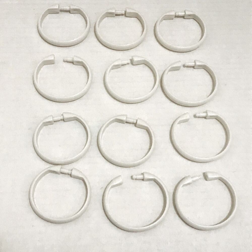 Off White Plastic Shower Curtain Ring's